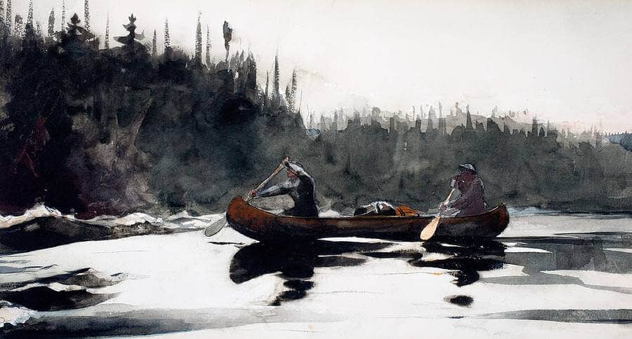 Guides Shooting Rapids, 1895 by Winslow Homer